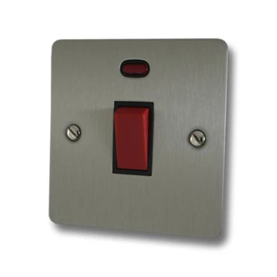 Slim Satin Stainless Cooker (45 Amp Double Pole) Switch