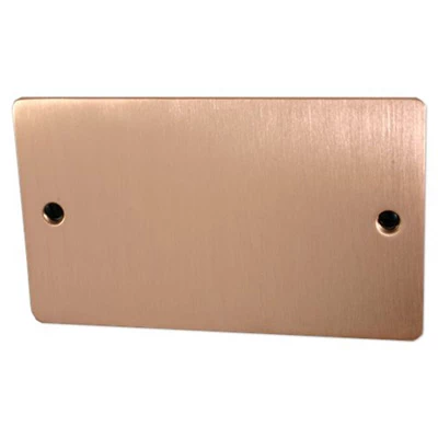 Slim Classic Brushed Copper Blank Plate