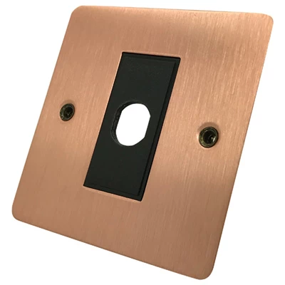 Slim Classic Brushed Copper Flex Outlet Plate