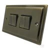 Deco Antique Brass Light Switch - Click to see large image