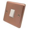 Timeless Classic Brushed Copper Intermediate Light Switch - Click to see large image