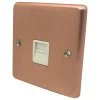 Timeless Classic Brushed Copper Telephone Extension Socket - Click to see large image