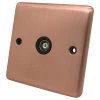 Timeless Classic Brushed Copper TV Socket - Click to see large image