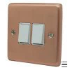Timeless Classic Brushed Copper Light Switch - Click to see large image