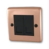Timeless Classic Brushed Copper RJ45 Network Socket - Click to see large image