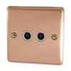 Timeless Classic Brushed Copper TV Socket - Click to see large image