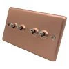 Timeless Classic Brushed Copper Toggle (Dolly) Switch - Click to see large image