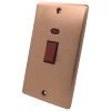 Timeless Classic Brushed Copper Cooker (45 Amp Double Pole) Switch - Click to see large image