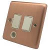 Timeless Classic Brushed Copper Switched Fused Spur - Click to see large image