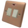 Timeless Classic Brushed Copper Switched Fused Spur - Click to see large image