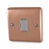 Timeless Classic Brushed Copper Unswitched Fused Spur - Click to see large image