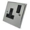 Timeless Classic Polished Chrome Switched Plug Socket - Click to see large image