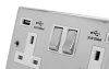 Timeless Classic Polished Chrome Plug Socket with USB Charging - Click to see large image