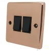 Timeless Classic Polished Copper Light Switch - Click to see large image