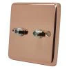 Timeless Classic Polished Copper Satellite Socket (F Connector) - Click to see large image