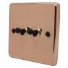 Timeless Classic Polished Copper Toggle (Dolly) Switch - Click to see large image