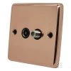 Timeless Classic Polished Copper TV and SKY Socket - Click to see large image