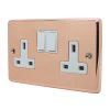 Timeless Classic Polished Copper Switched Plug Socket - Click to see large image