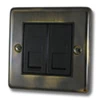 Timeless Aged RJ45 Network Socket - Click to see large image