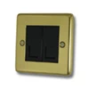 Timeless Polished Brass RJ45 Network Socket - Click to see large image
