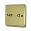 Timeless Polished Brass Satellite Socket (F Connector) - Click to see large image