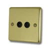 Timeless Polished Brass TV Socket - Click to see large image
