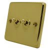Timeless Polished Brass Toggle (Dolly) Switch - Click to see large image