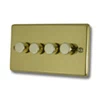 Timeless Polished Brass Intelligent Dimmer - Click to see large image