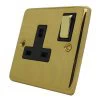Timeless Polished Brass Switched Plug Socket - Click to see large image