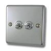 Timeless Polished Chrome Toggle (Dolly) Switch - Click to see large image