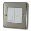 Timeless Satin Stainless RJ45 Network Socket - Click to see large image