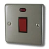 Timeless Satin Stainless Cooker (45 Amp Double Pole) Switch - Click to see large image