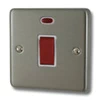 Timeless Satin Stainless Cooker (45 Amp Double Pole) Switch - Click to see large image
