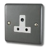 Timeless Dark Pewter Round Pin Unswitched Socket (For Lighting) - Click to see large image