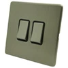 Smooth Brushed Chrome Light Switch - Click to see large image