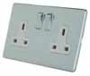 Smooth Polished Chrome Switched Plug Socket - Click to see large image