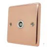 Timeless Classic Polished Copper TV Socket - Click to see large image
