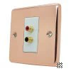 Timeless Classic Polished Copper Speaker Socket - Click to see large image