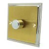 Doublet Satin Brass / Polished Chrome Edge Intelligent Dimmer - Click to see large image