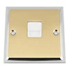 Doublet Satin Brass / Polished Chrome Edge Telephone Extension Socket - Click to see large image