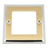 Doublet Satin Brass / Polished Chrome Edge Modular Plate - Click to see large image