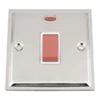 Doublet Satin Chrome / Polished Chrome Edge Cooker (45 Amp Double Pole) Switch - Click to see large image