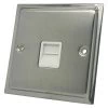 Doublet Satin Chrome / Polished Chrome Edge Telephone Extension Socket - Click to see large image
