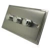 Doublet Satin Chrome / Polished Chrome Edge LED Dimmer - Click to see large image