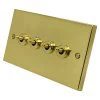 Edward Polished Brass Toggle (Dolly) Switch - Click to see large image