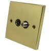 Edward Polished Brass TV and SKY Socket - Click to see large image