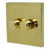 Edward Polished Brass LED Dimmer - Click to see large image