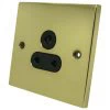 Edward Polished Brass Round Pin Unswitched Socket (For Lighting) - Click to see large image