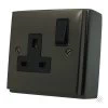 Edward Bronze Switched Plug Socket - Click to see large image