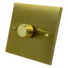 Edward Satin Brass LED Dimmer - Click to see large image
